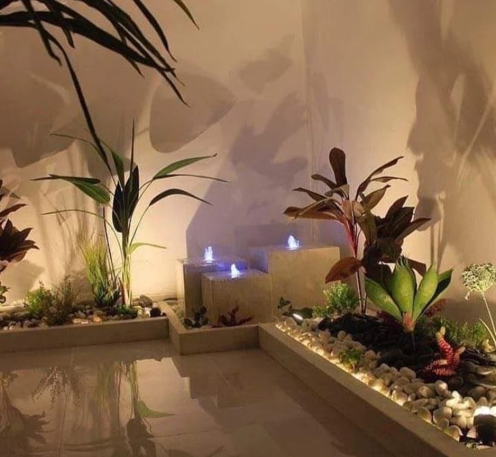 ديكورات أحواض زرع صناعي